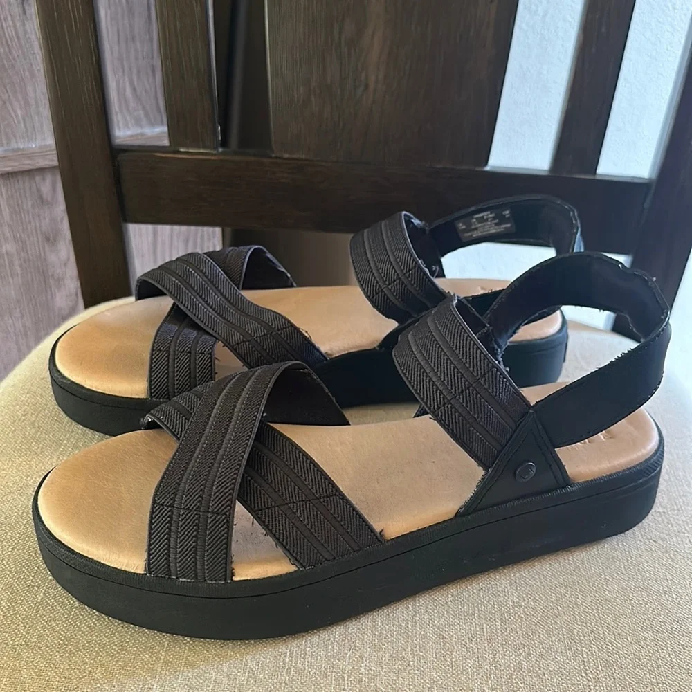 Sperry Topsiders Women’s Bayou Plushstep Platform Sandals Black Size 10 - Picture 2 of 9